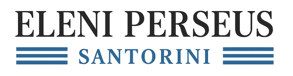 Logo of Eleni Perseus Santorini on a white background